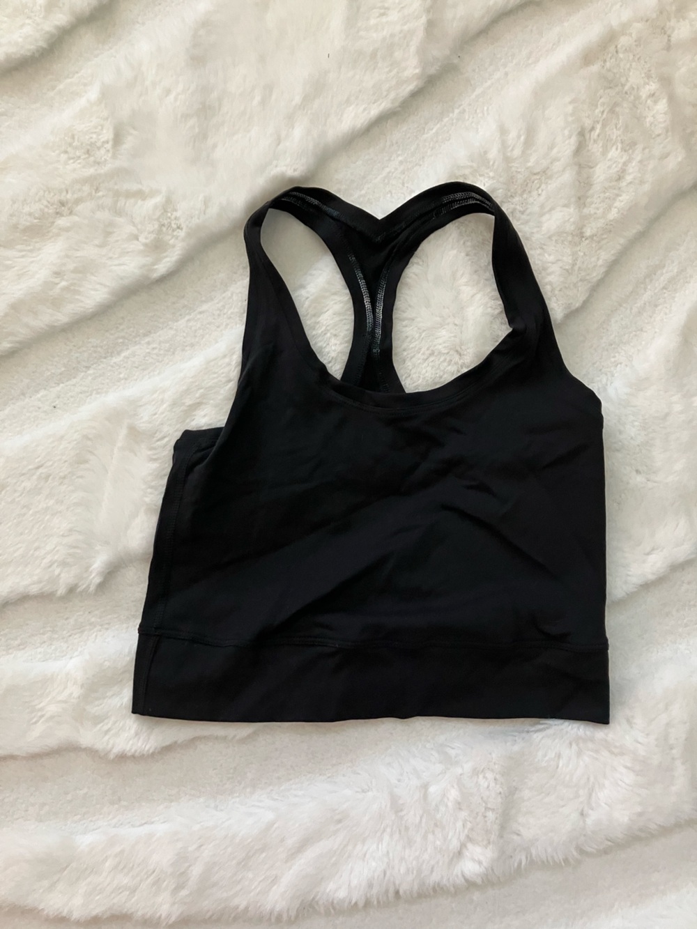 lululemon athletica Black Racerback Crop Tank